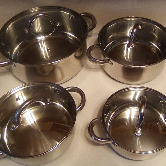 Cook N Home 8pc. Stainless Steel Cookware Pan Set - Picture 6 of 7